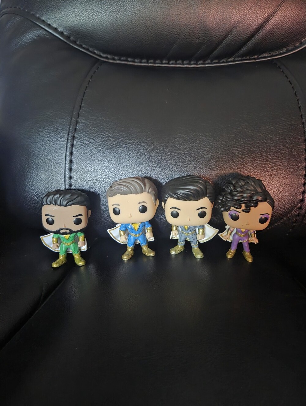 Funko Pop! Heroes Shazam Movie Eugene, Freddy, Pedro and Darla Figures